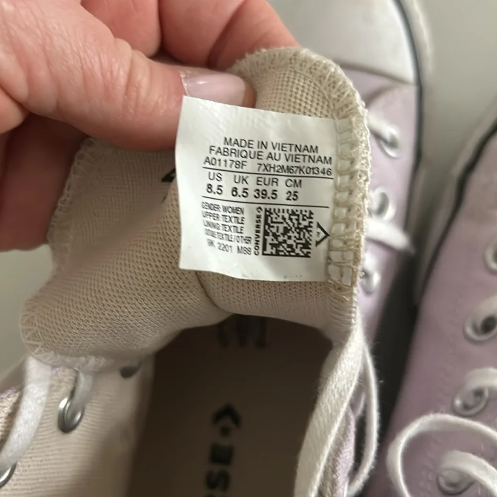 Converse Lavender High Top Platform Sneakers - Picture 5 of 7